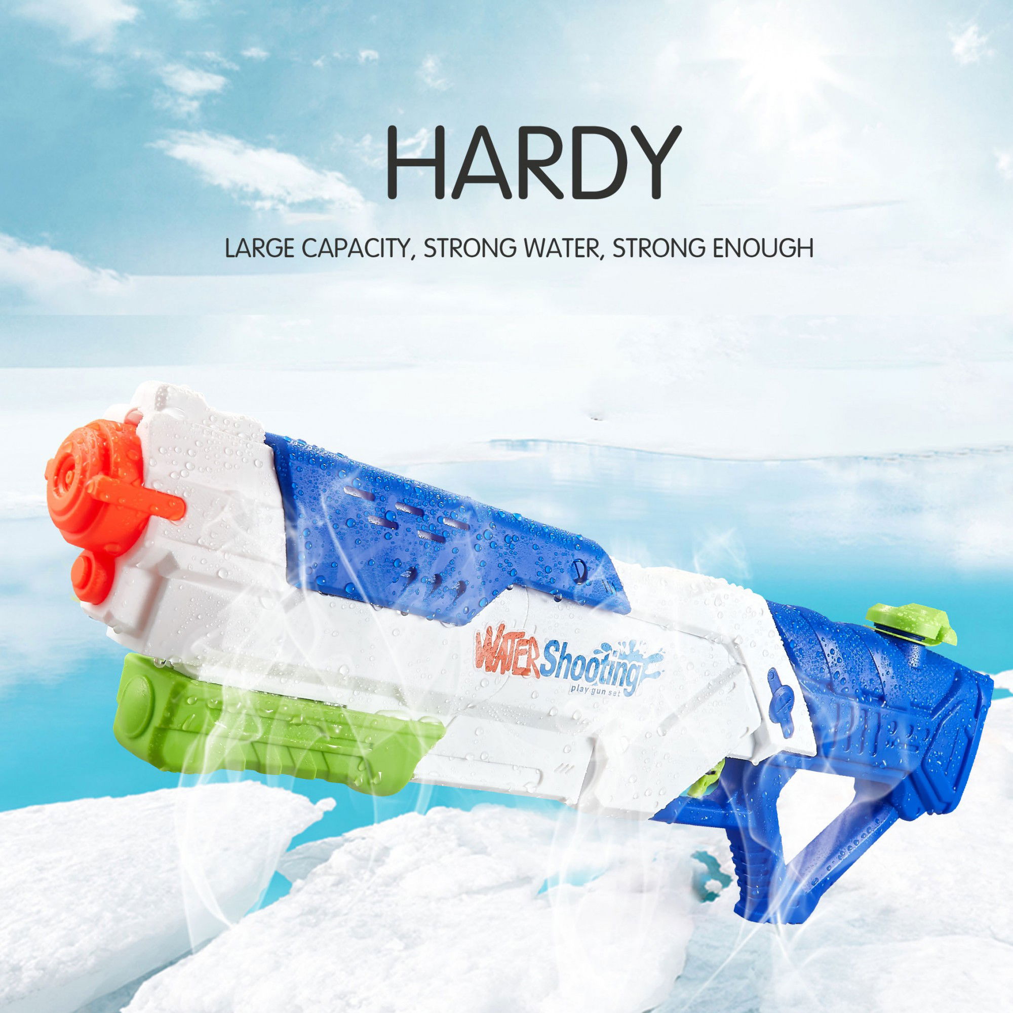 Pistol cu Apa pentru Copii, Rezervor, Pentru Piscina/Plaja, Flippy, 6ani+, Multicolor, 1200ML [5]