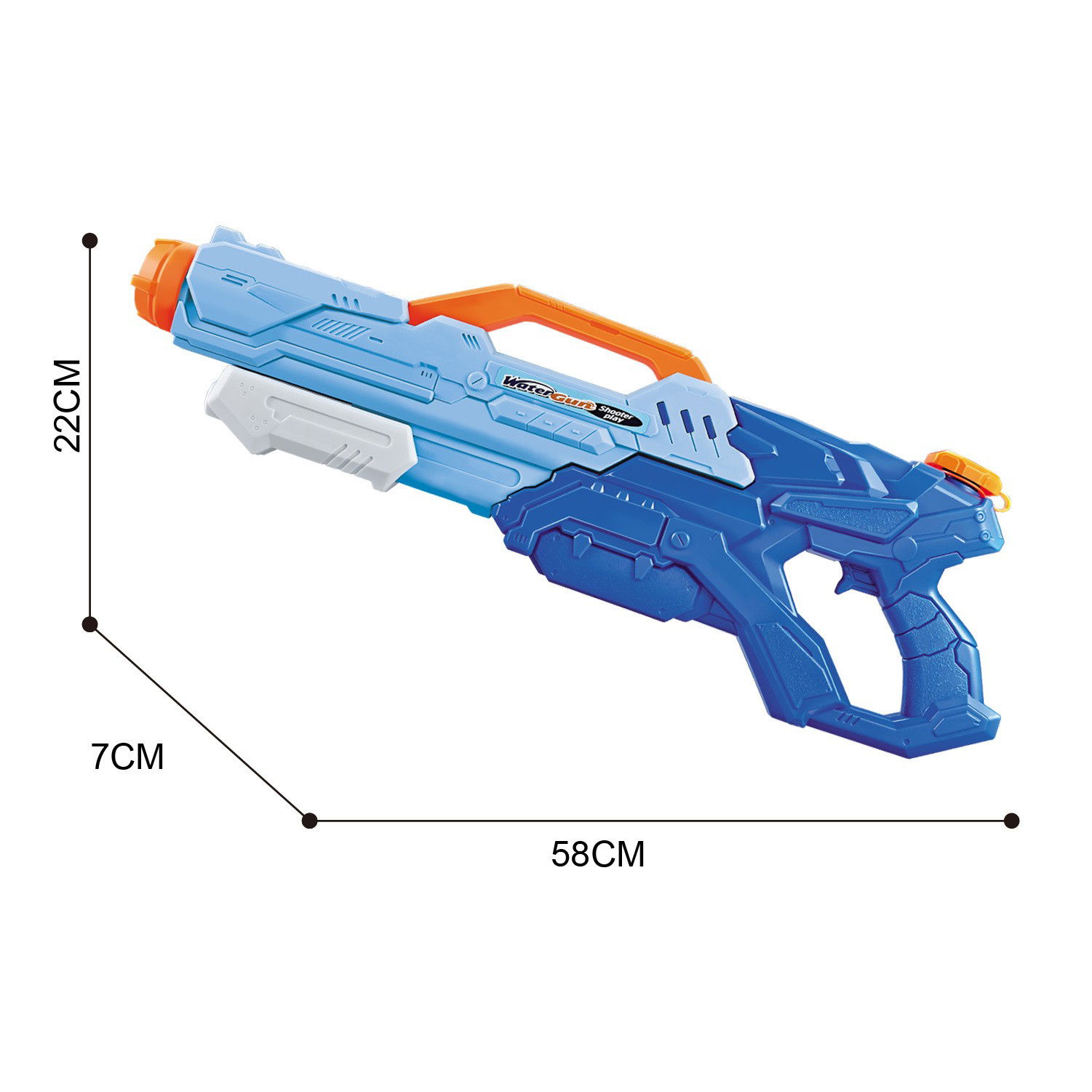 Pistoale cu apa - Pistol cu Apa pentru Copii, Rezervor, Pentru Piscina/Plaja, Flippy, 6ani+, Albastru, 1500ML