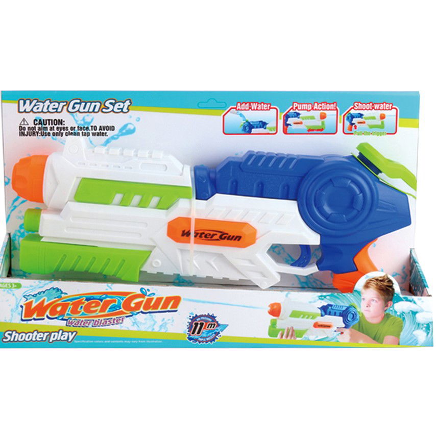 Pistol cu Apa pentru Copii, Rezervor, Pentru Piscina/Plaja, Flippy, 6ani+, Albastru/Multicolor, 1000ML [3]