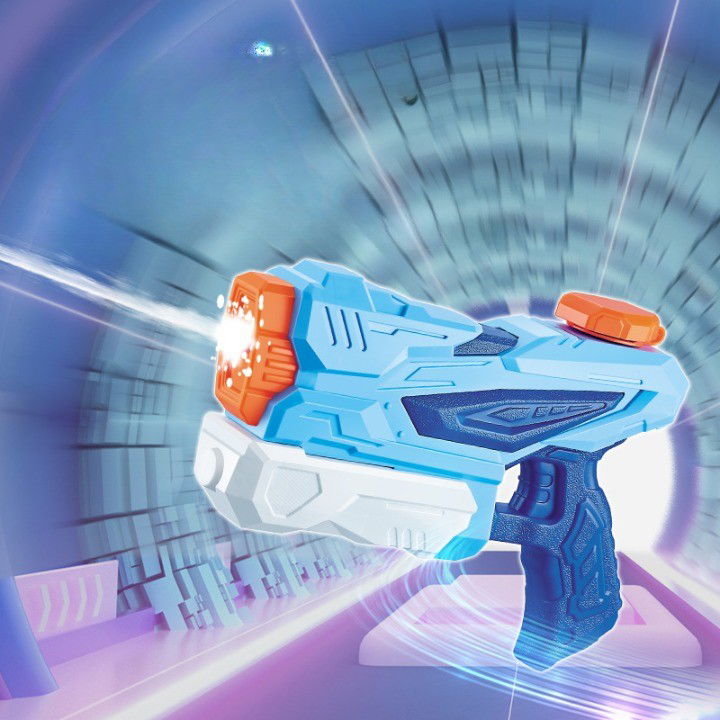 Pistol cu Apa pentru Copii, Rezervor, Pentru Piscina/Plaja, Flippy, 6ani+, 3 duze, Albastru, 300ML [6]