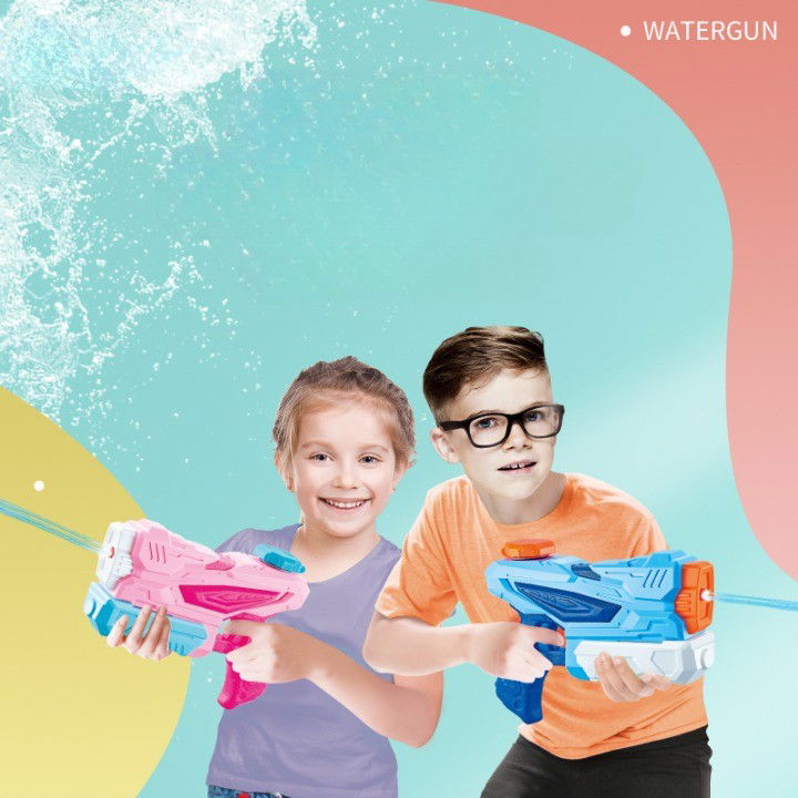 Pistol cu Apa pentru Copii, Rezervor, Pentru Piscina/Plaja, Flippy, 6ani+, 3 duze, Roz, 300ML [3]