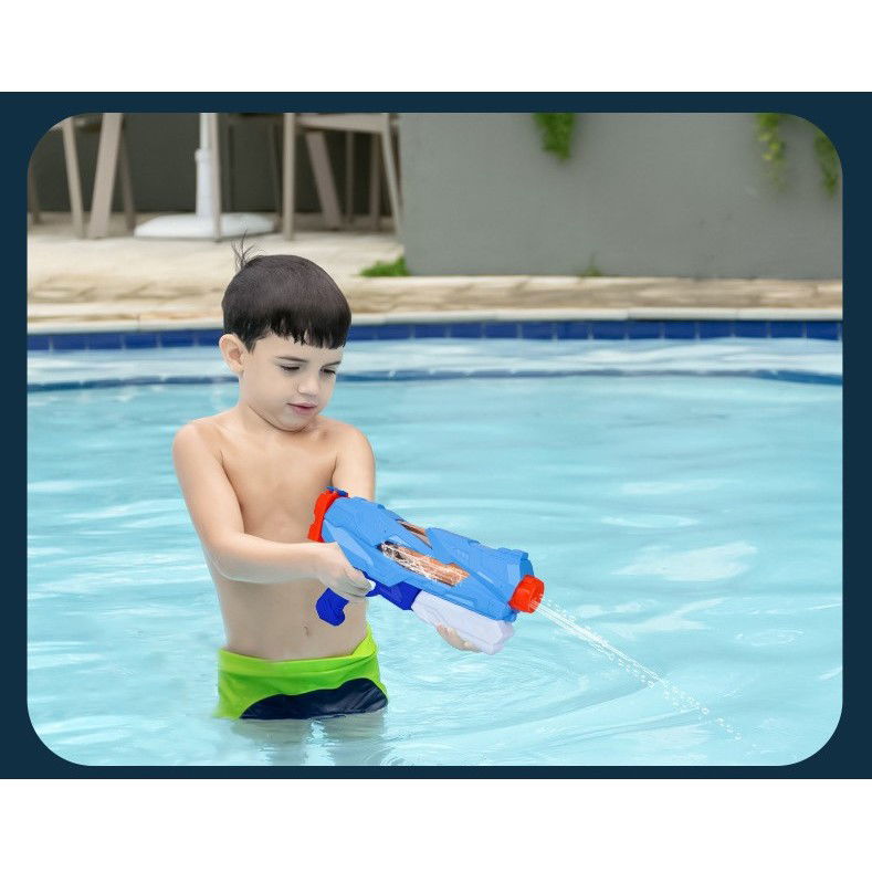 Pistol cu Apa pentru Copii, Rezervor, Pentru Piscina/Plaja, Flippy, 6ani+, 5 duze, Quick Fill, Albastru, 800ML [9]