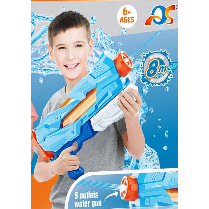 Pistol cu Apa pentru Copii, Rezervor, Pentru Piscina/Plaja, Flippy, 6ani+, 5 duze, Quick Fill, Albastru, 800ML [3]