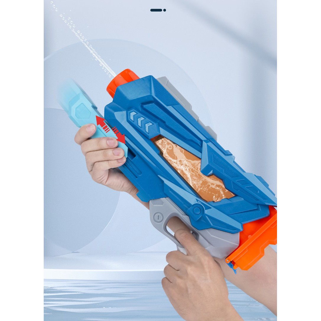 Pistol cu Apa pentru Copii, Rezervor, Pentru Piscina/Plaja, Flippy, 6ani+, Quick Fill, Albastru, 600ML [9]