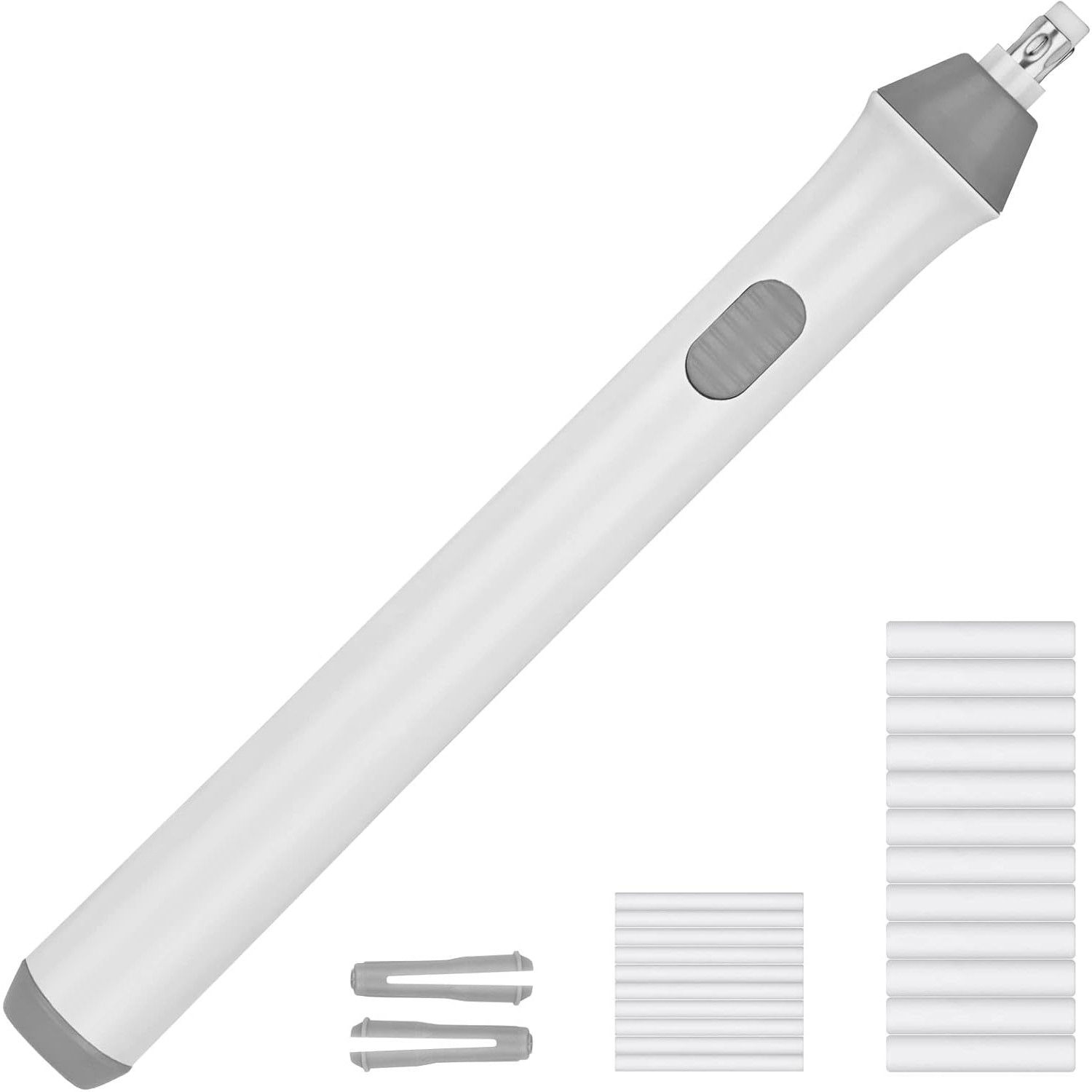 Pentru casa - Radiera Electrica, Flippy, pentru Schite si Arta, Grosime Varf 3 mm/5 mm, Baterii 2 x AA (neincluse), din ABS, Alb