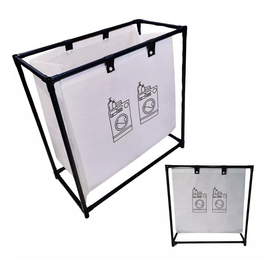 Cos de Rufe, Flippy, 1 Cos, Cadru de Otel Inoxidabil, 97 x 44 x 57 cm, Negru [7]