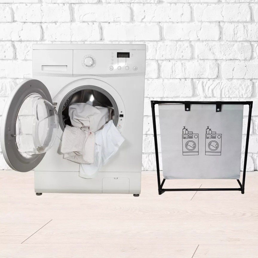 Cos de Rufe, Flippy, 1 Cos, Cadru de Otel Inoxidabil, 97 x 44 x 57 cm, Negru [5]