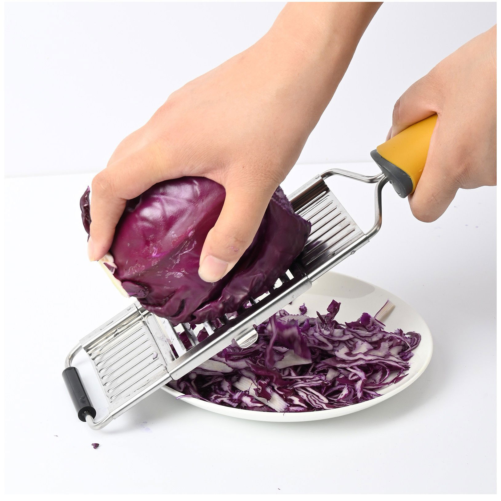 Razatoare multifunctionala Flippy, Inox, 4 tipuri de lame, usor de manevrat, maner din ABS ergonomic,33 x 8.6 cm, periuta curatare inclusa, Lame interschimbabile, Argintiu [7]