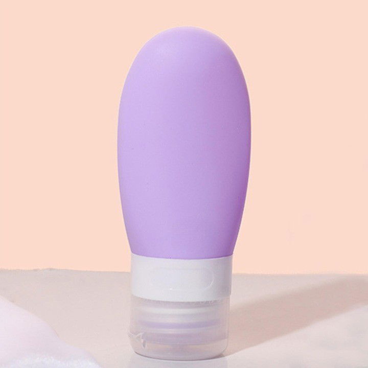 Recipient Portabil din Silicon Elegant de Voiaj, Sticla de Calatorie, Flippy, Potrivita pentru Lotiune, Sampon si Alte Lichide, Anti-scurgere, cu Posibilitate de Reumplere, Capacitate 90mL, Mov [4]