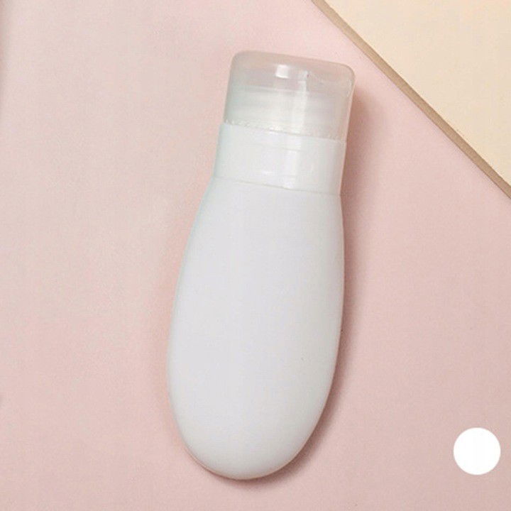 Recipient Portabil din Silicon Elegant de Voiaj, Sticla de Calatorie, Flippy, Potrivita pentru Lotiune, Sampon si Alte Lichide, Anti-scurgere, cu Posibilitate de Reumplere, Capacitate 90mL, Alb [3]