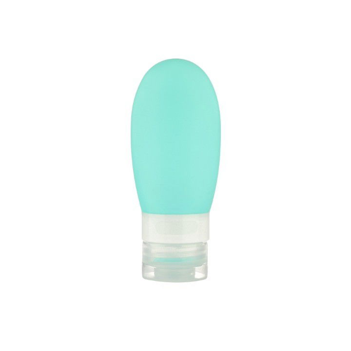 Articole pentru baie - Recipient Portabil din Silicon Elegant de Voiaj, Sticla de Calatorie, Flippy, Potrivita pentru Lotiune, Sampon si Alte Lichide, Anti-scurgere, cu Posibilitate de Reumplere, Capacitate 90mL, Verde