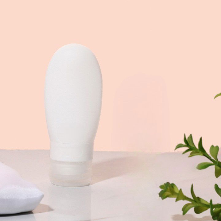 Recipient Portabil din Silicon Elegant de Voiaj, Sticla de Calatorie, Flippy, Potrivita pentru Lotiune, Sampon si Alte Lichide, Anti-scurgere, cu Posibilitate de Reumplere, Capacitate 90mL, Alb [4]