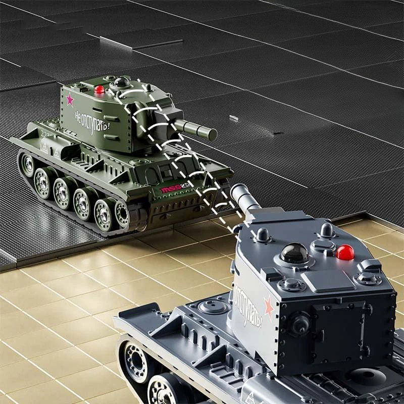 Jucarii interactive - Mini Tanc cu Telecomanda, Flippy, Wireless, 4 x 8 x 4 cm, cu Infrarosu, Gri