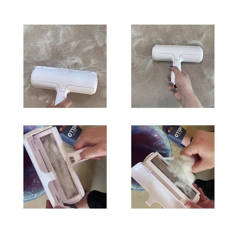 Rola pentru Parul de Animale, Flippy, cu Maner 19x19x6cm, Alb/Rosu [5]