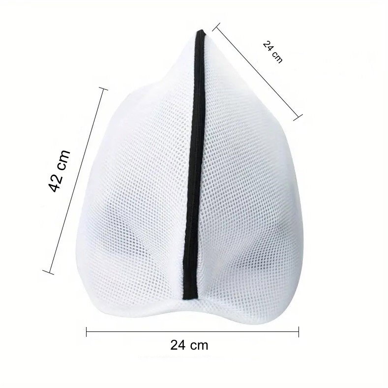 TeoMarket - Sac pentru spalare si uscare incaltaminte Flippy, compatibil cu masina de spalat, material rezistent, 42 x 24 x 24 cm, alb