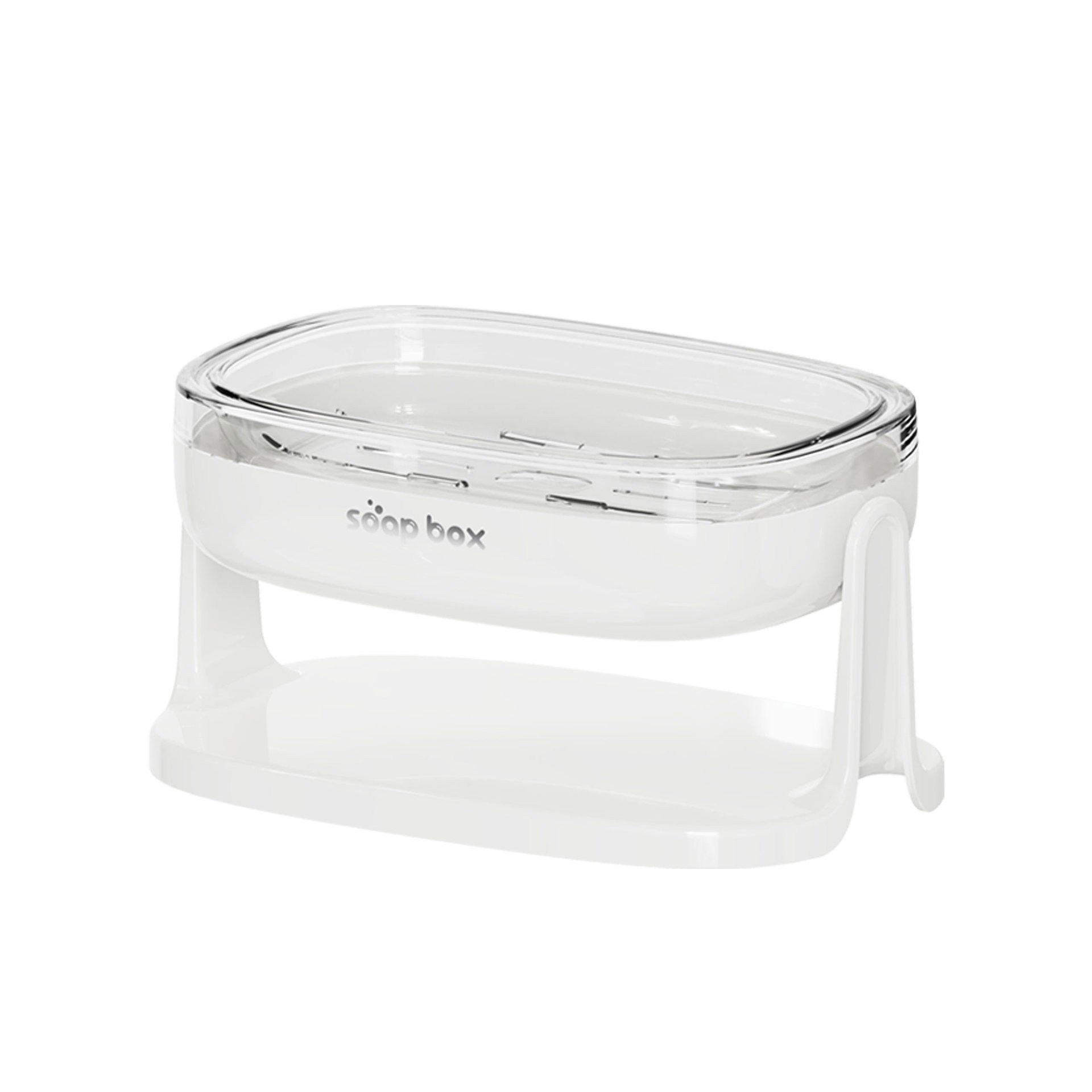 Savoniera cu Suport 2 in 1, Flippy, Pentru Perete sau Blat, PET, Scurgere Optima, Alb [7]