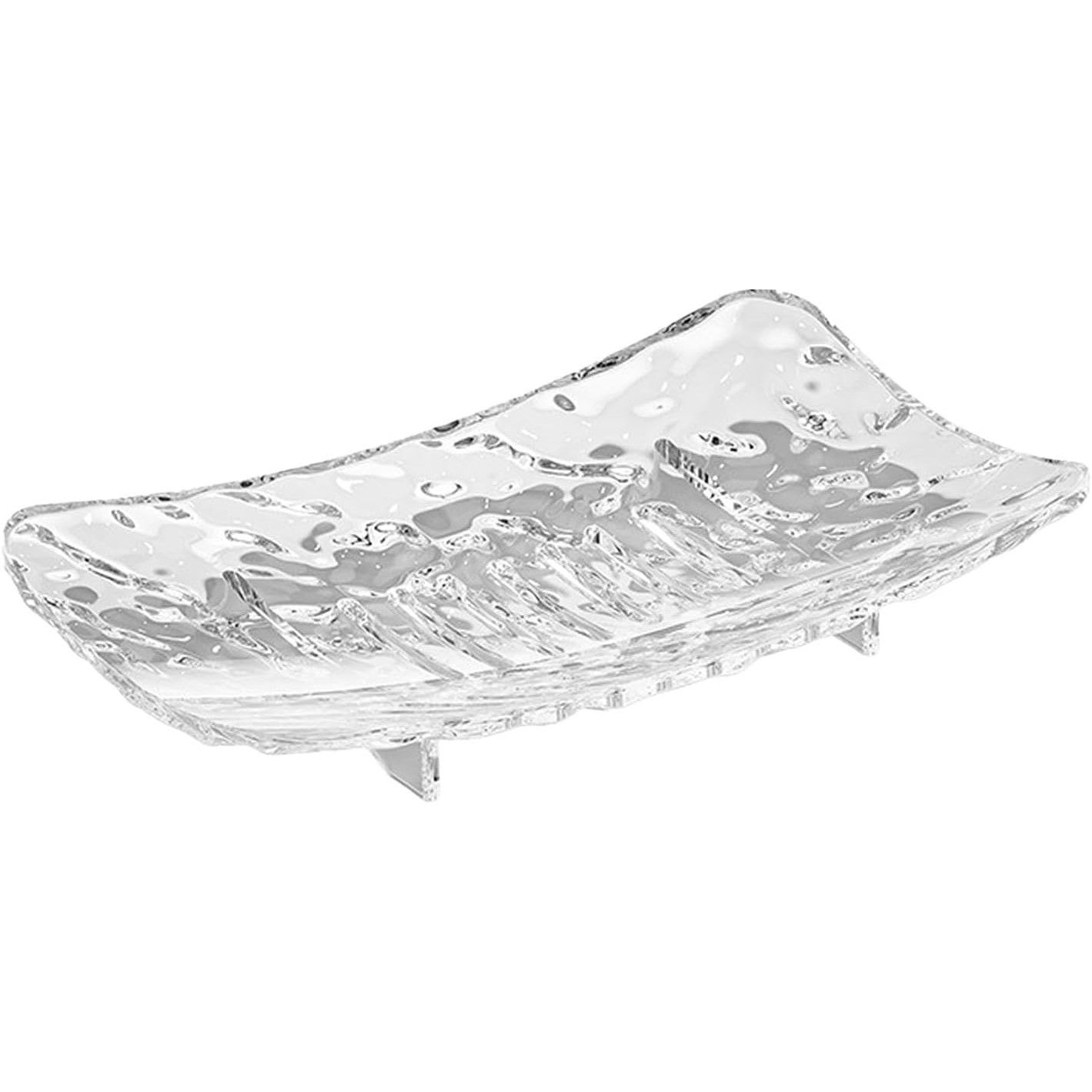 Articole pentru baie - Savoniera din Plastic Flippy, 11 x 8 cm, cu Scurgere Apa, Design Modern, Transparent
