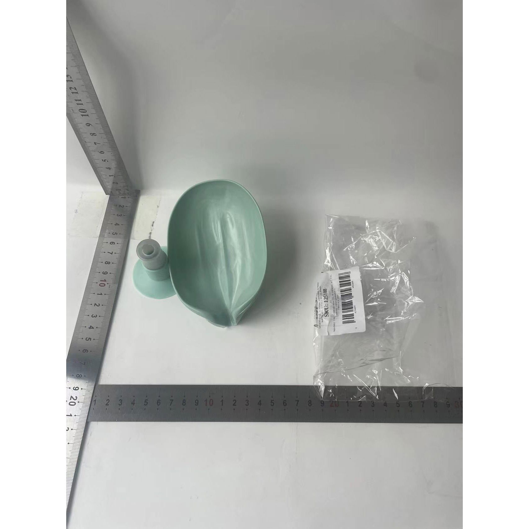 Savoniera Flippy, cu scurgere, pentru sapun, cu ventuza, material ABS, 13 x 8.5 x 10.5 cm, albastru [8]