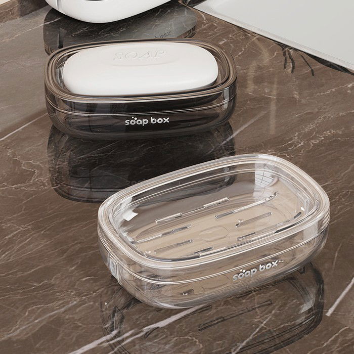 Savoniera, Flippy, Pentru Blat, PET, Scurgere Optima, din Plastic, 13 x 9 x 4 cm, Gri [4]