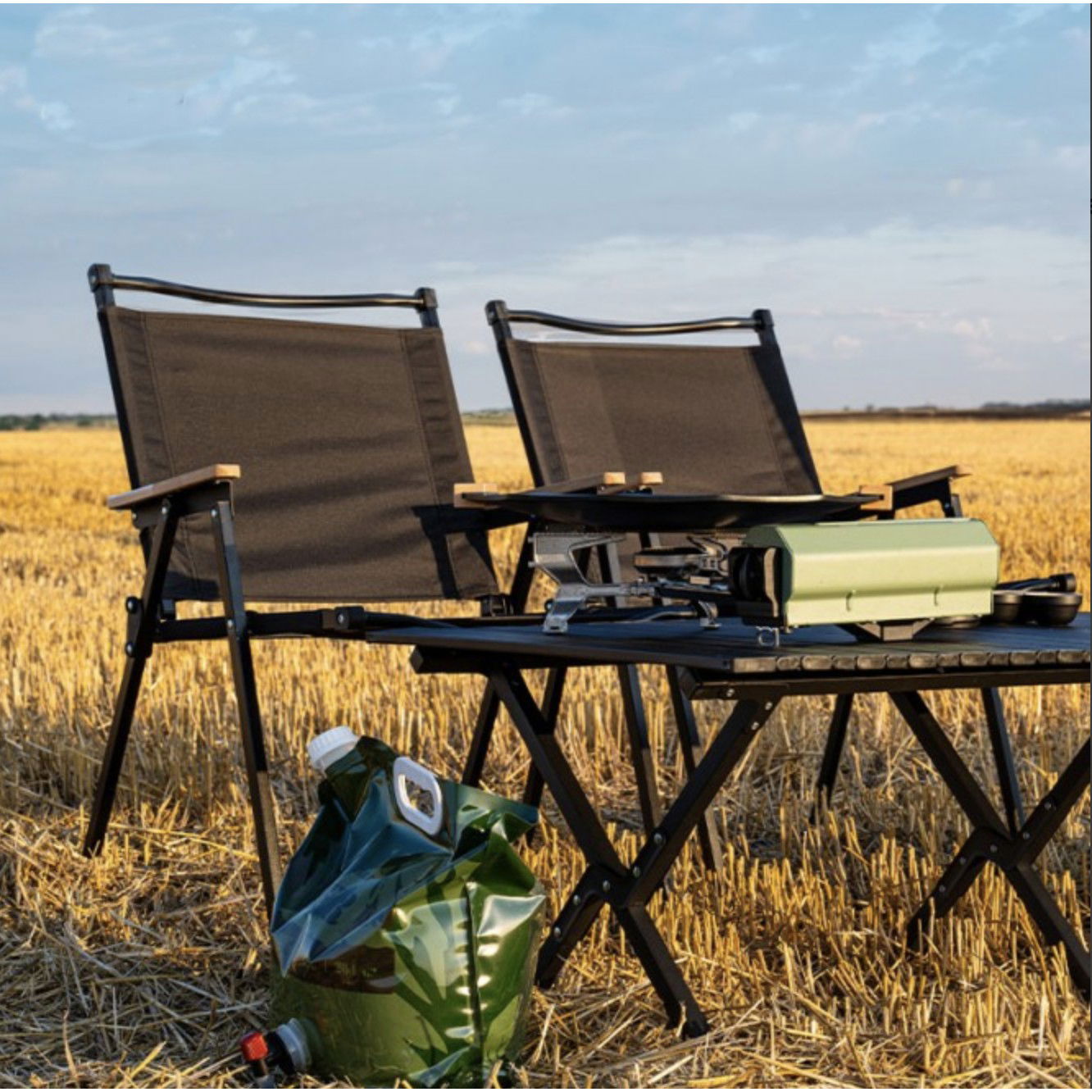 Pentru casa - Scaun camping, Aluminiu, Pliabila, Flippy, 52 x 53 x 80 cm, Negru