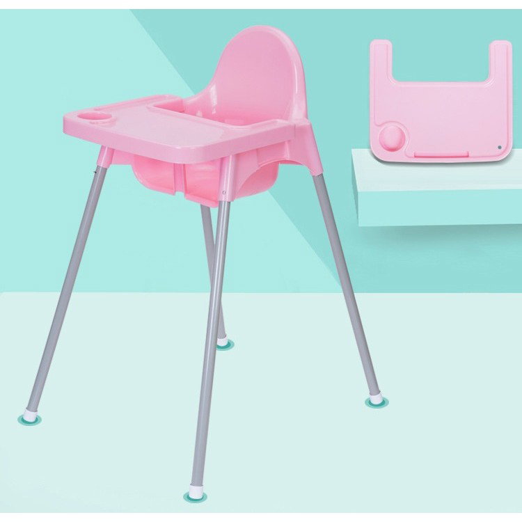 Scaun de Masa, Flippy, pentru Bebelusi si Copii 6-36 Luni, din Plastic/Metal, Centura in 2 Puncte, Tava Detasabila, 63 x 57 x 85 cm, Roz [3]