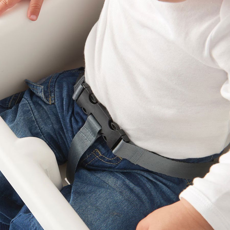 Scaune de masa bebe - Scaun de masa telescopic pentru bebelusi si copii, Flippy, cu Suport picioare si Centura de siguranta, reglabil pe inaltime, Varsta 6-32 luni, Gri