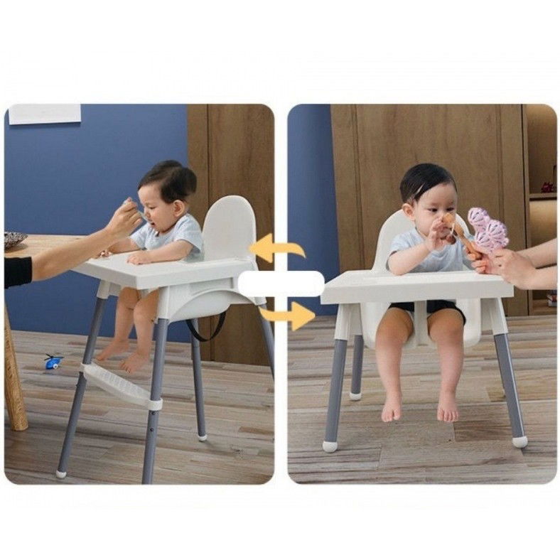 Scaun de masa telescopic pentru bebelusi si copii, Flippy, cu Suport picioare si Centura de siguranta, reglabil pe inaltime, Varsta 6-32 luni, Roz [6]