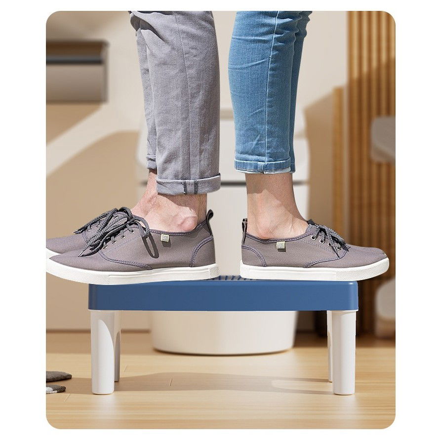 Scaunel WC, Flippy, Tratament Impotriva Hemoroizilor si Constipatiei, Scaun Inaltator WC Copii, Suport Picioare WC, Taburet Inaltator Pozitia Corecta Ghemuit Pe WC, Plastic Rezistent, 17x22x38 cm, Alb [7]