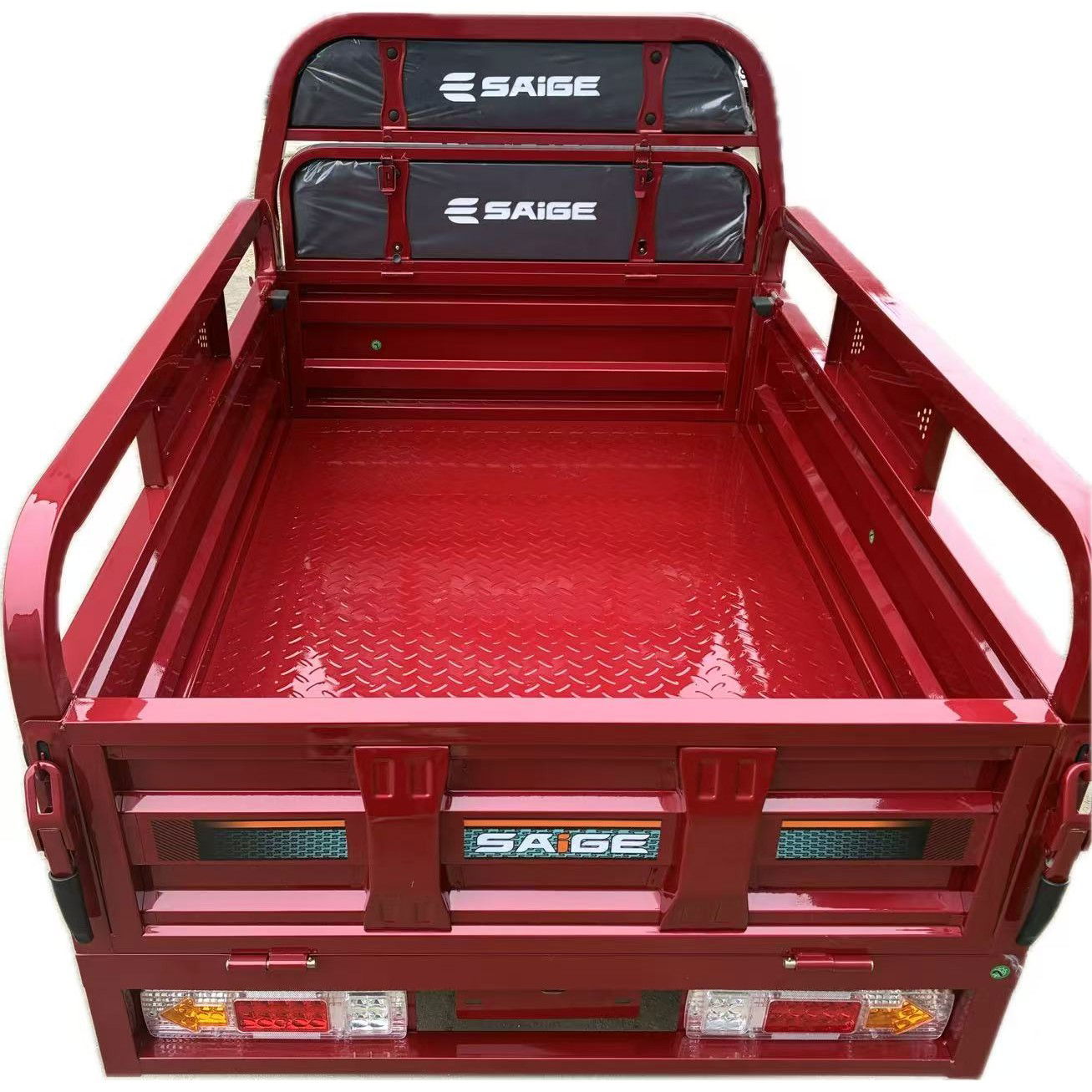 Triciclu Electic de Marfa Chuanqi, Saige, Fara Permis, Motor 1600W, Baterie 72V32Ah, Autonomie 60km, 250x88x115 cm, Viteza Maxima 25km/h, Rosu [5]