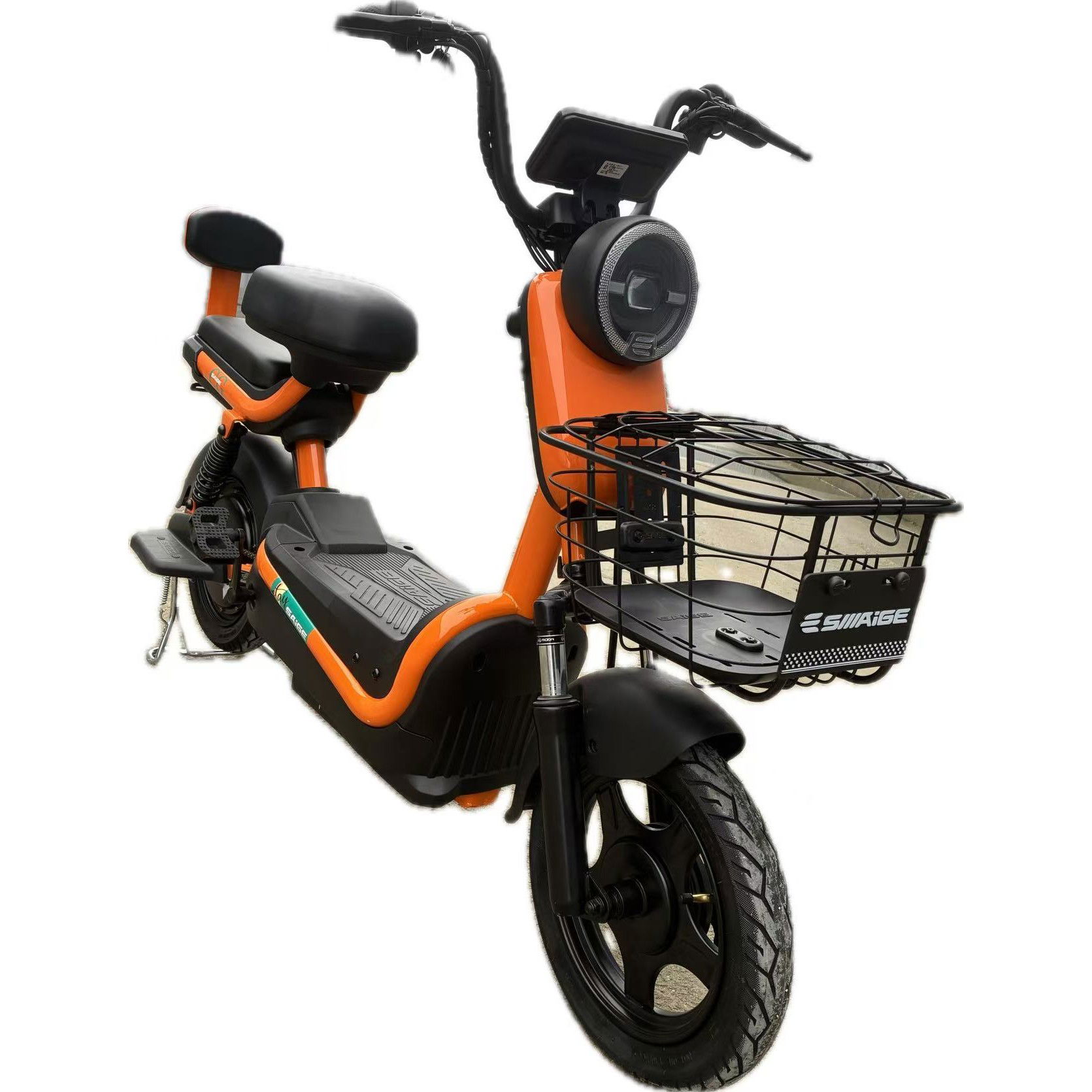 Scuter Electric KG, Saige, Fara Permis, Motor 500W, Baterie 48V20Ah, Autonomie 60km, 153x40x85 cm, Viteza Maxima 25km/h, Portocaliu [4]