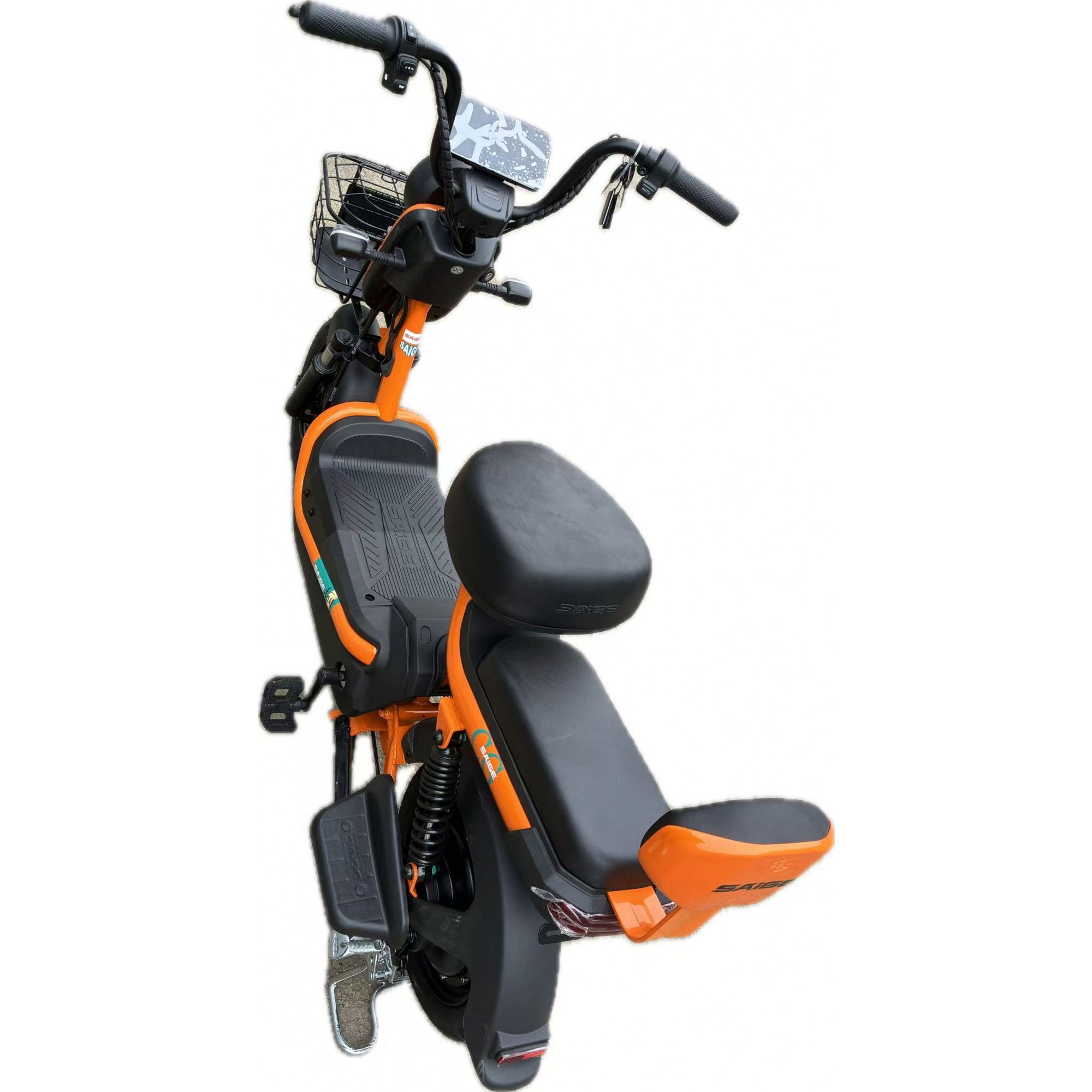 Scuter Electric KG, Saige, Fara Permis, Motor 500W, Baterie 48V20Ah, Autonomie 60km, 153x40x85 cm, Viteza Maxima 25km/h, Portocaliu [7]
