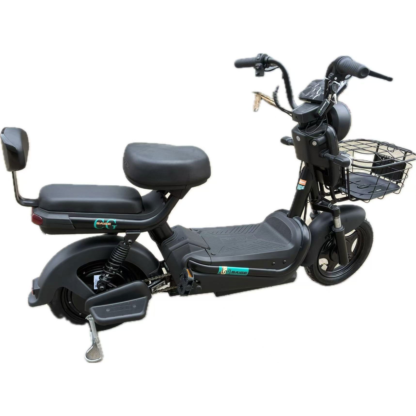 Scuter Electric KG, Saige, Fara Permis, Motor 500W, Baterie 48V20Ah, Autonomie 60km, 153x40x85 cm, Viteza Maxima 25km/h, Negru [7]