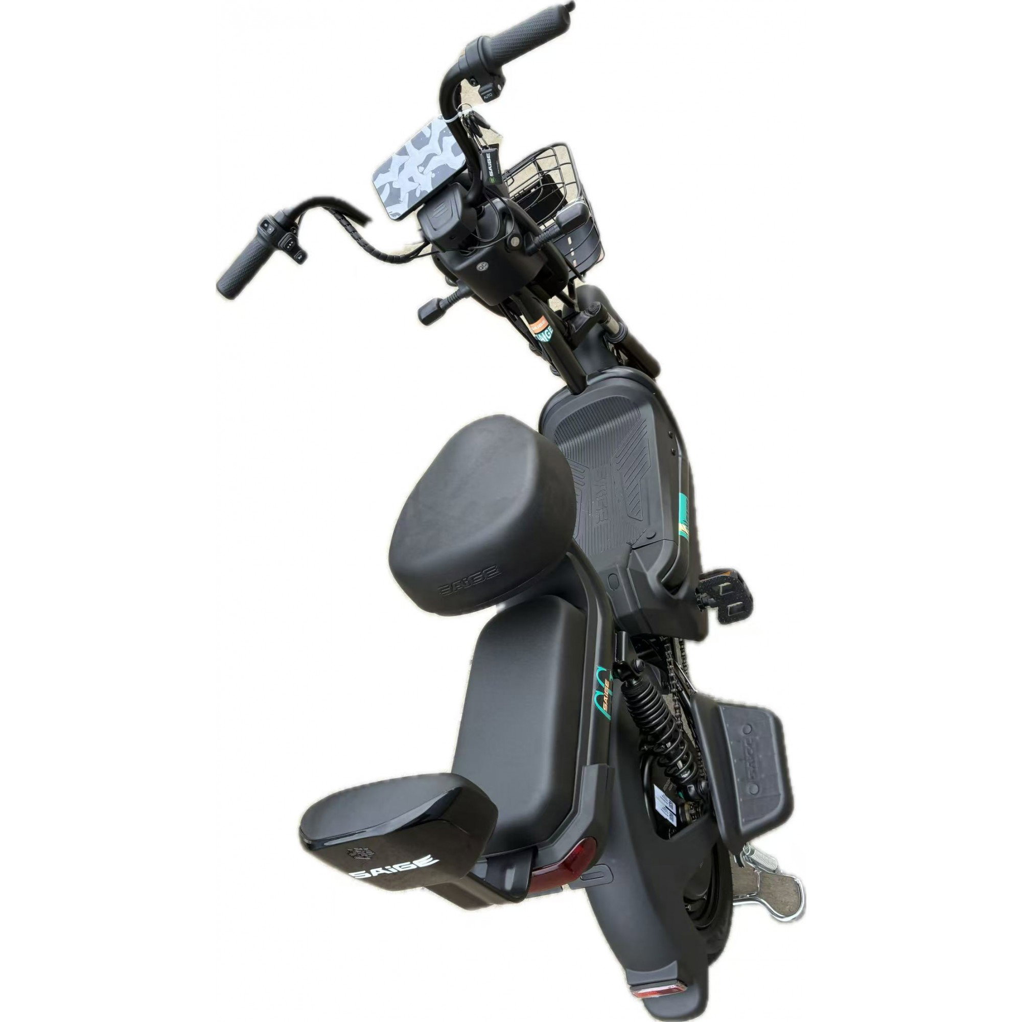 Scuter Electric KG, Saige, Fara Permis, Motor 500W, Baterie 48V20Ah, Autonomie 60km, 153x40x85 cm, Viteza Maxima 25km/h, Negru [8]