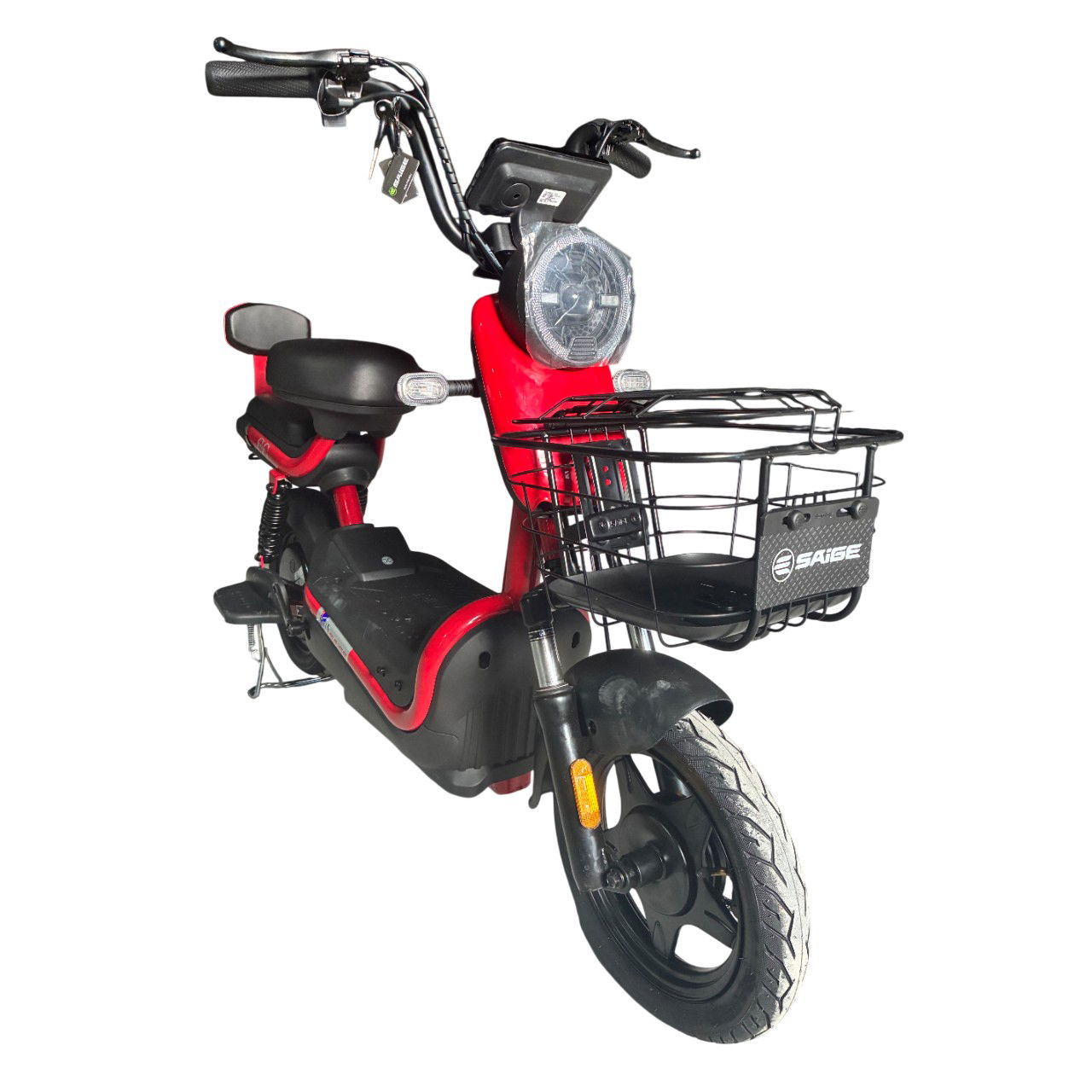 Scuter Electric KUGE, Saige, Fara Permis, Motor 500W, Baterie 48V20Ah, Autonomie 60km, 153x40x85 cm, Viteza Maxima 25km/h, Rosu [7]