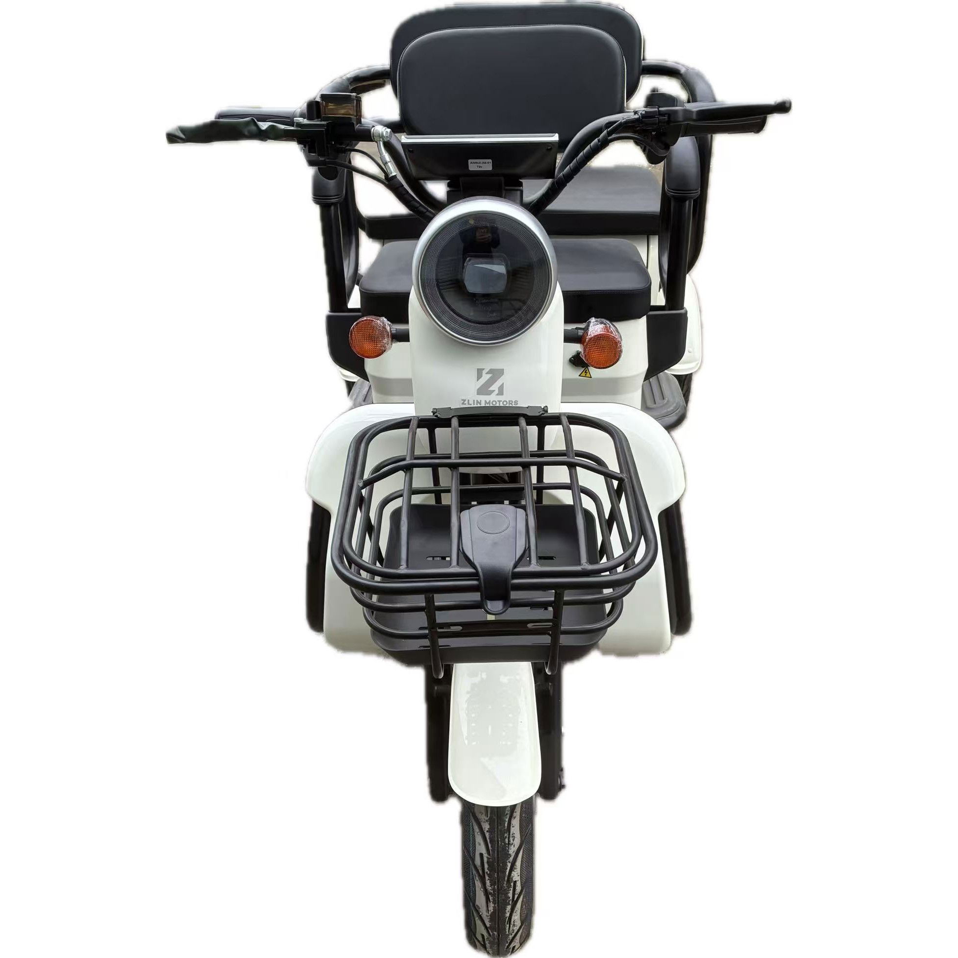 Scutere si Tricicluri Electrice - Triciclu Electric V6, Saige, Fara Permis, cu Doua Locuri, Motor 1800W, Baterie 72V24Ah, Autonomie 60km, 220x88x105 cm, Viteza Maxima 25km/h, Alb