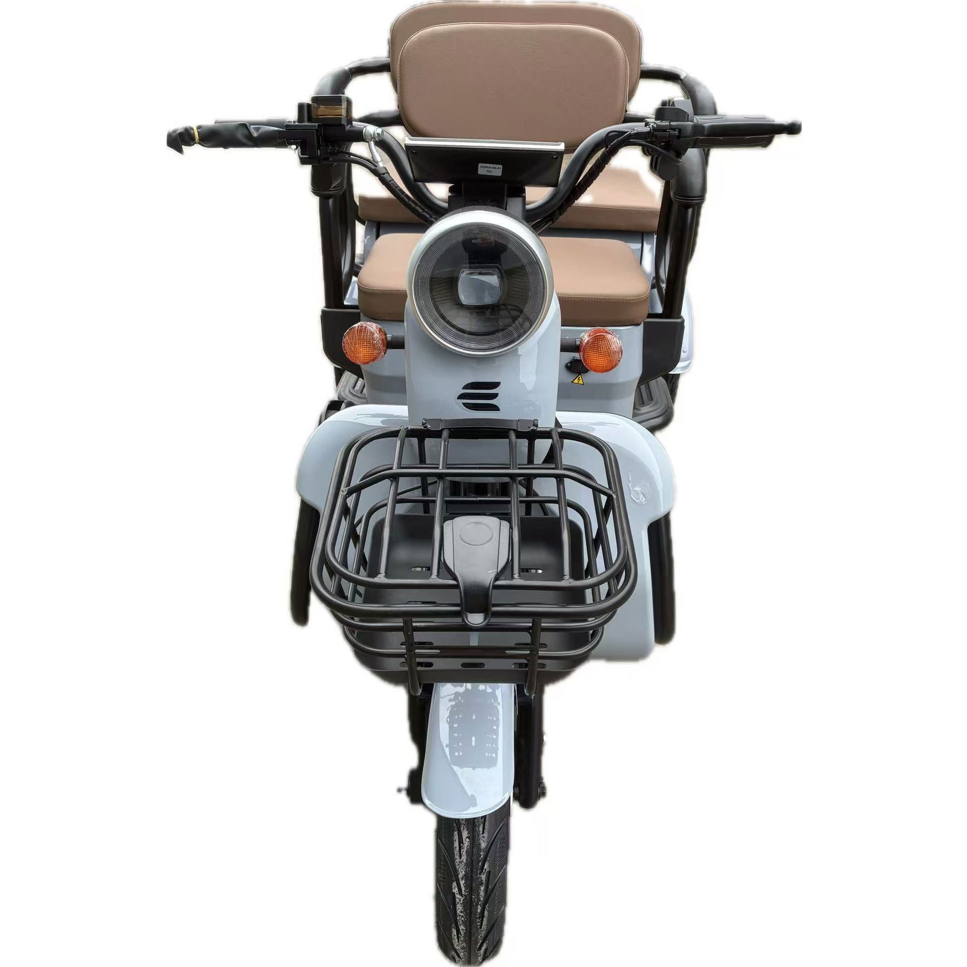 Triciclu Electric V6, Saige, Fara Permis, cu Doua Locuri, Motor 1800W, Baterie 72V24Ah, Autonomie 60km, 220x88x105 cm, Viteza Maxima 25km/h, Gri [3]