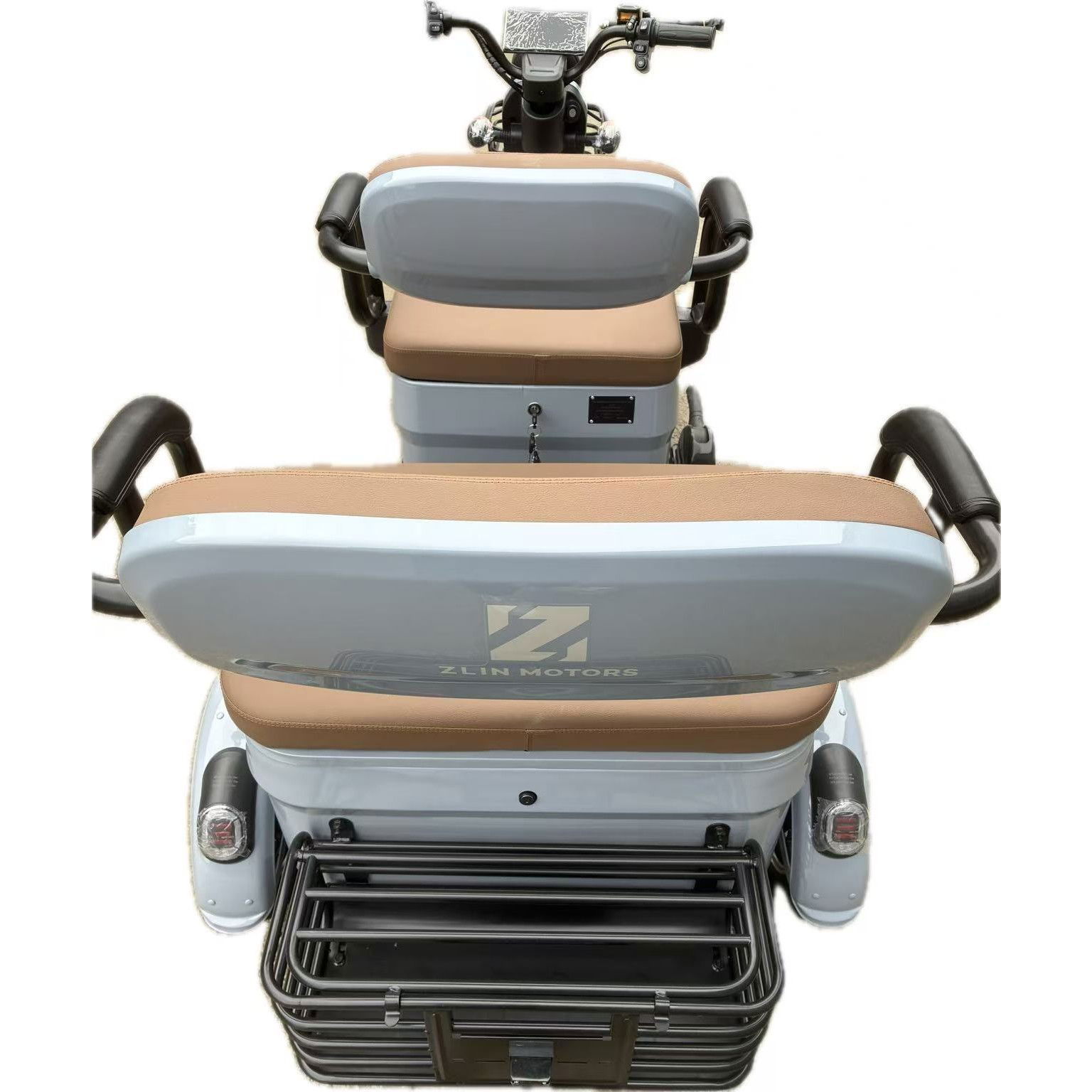 Triciclu Electric V6, Saige, Fara Permis, cu Doua Locuri, Motor 1800W, Baterie 72V24Ah, Autonomie 60km, 220x88x105 cm, Viteza Maxima 25km/h, Gri OldStyle [8]