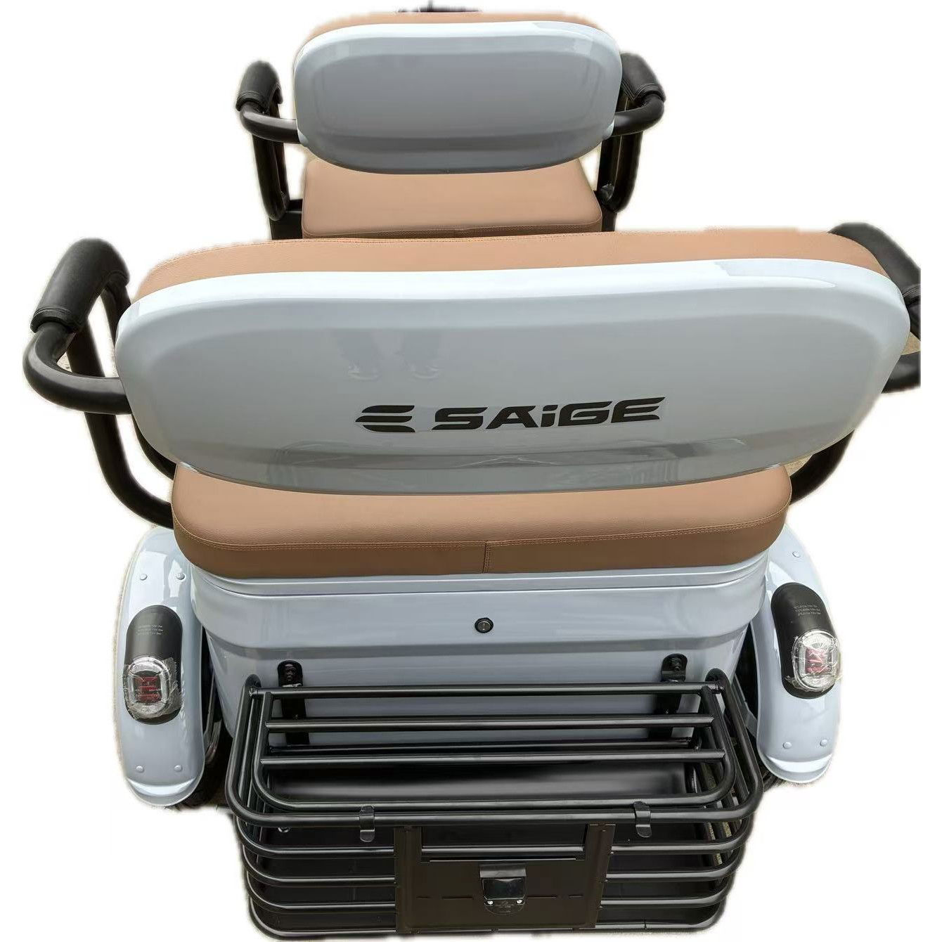 Triciclu Electric V6, Saige, Fara Permis, cu Doua Locuri, Motor 1800W, Baterie 72V24Ah, Autonomie 60km, 220x88x105 cm, Viteza Maxima 25km/h, Gri [4]