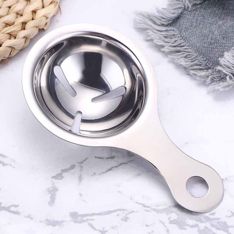 Separator de oua, separa albusul de galbenus, inox, usor de folosit, 14x7.5 cm, argintiu [5]