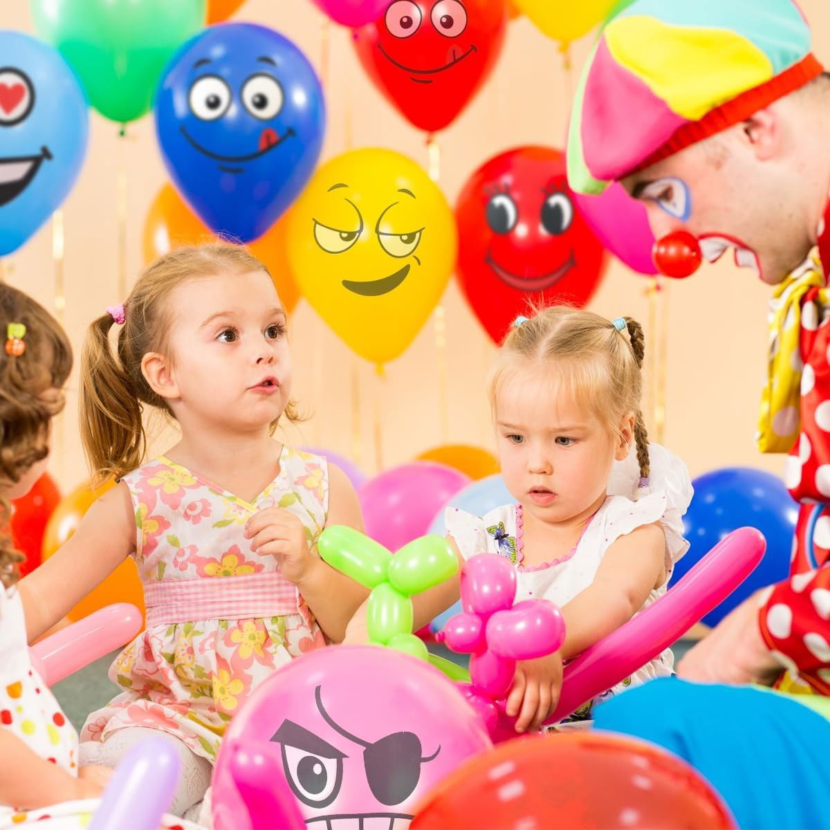 Set 10 Baloane, Flippy, Model Emoji, din Latex, 25 cm, Multicolor [3]