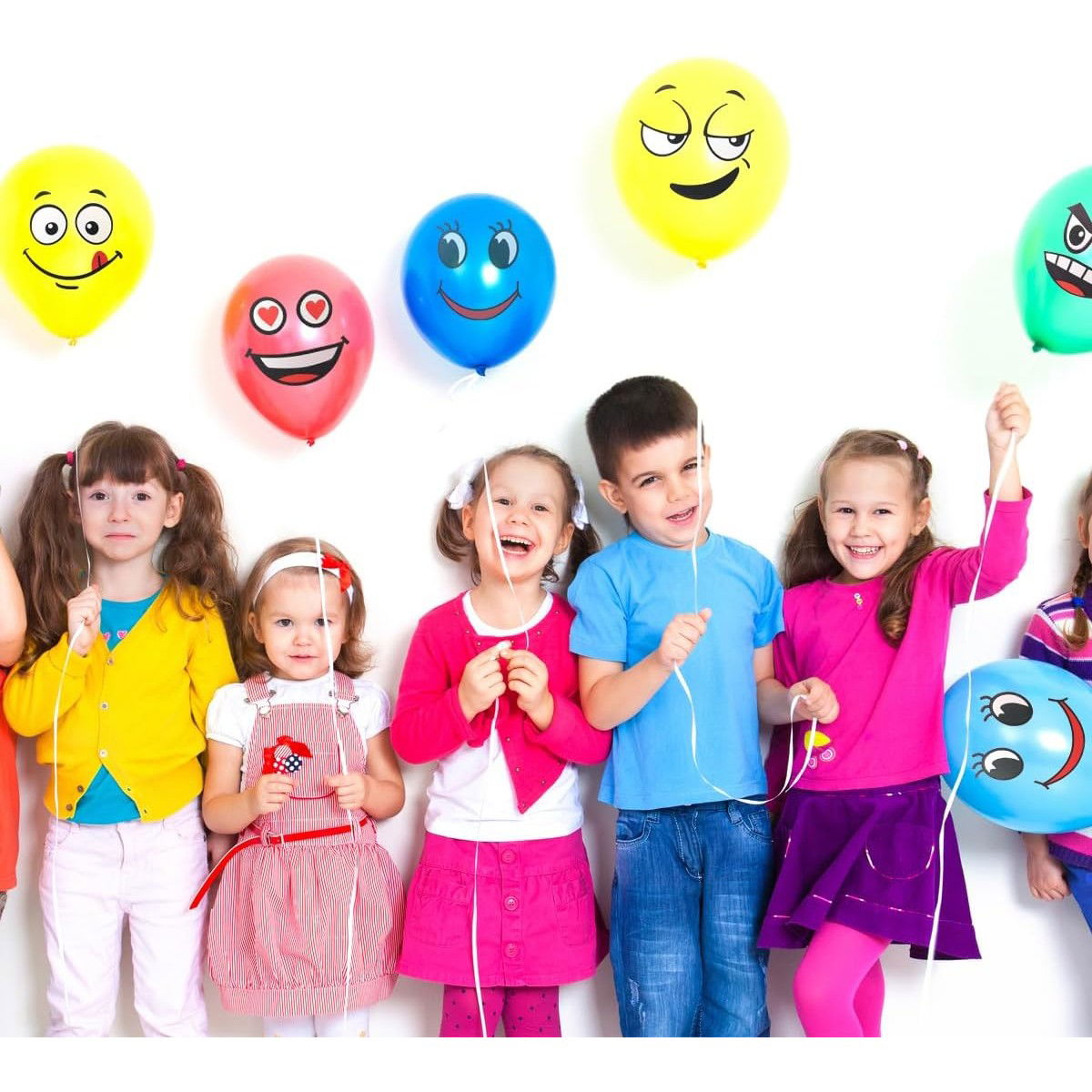 Set 10 Baloane, Flippy, Model Emoji, din Latex, 25 cm, Multicolor [4]