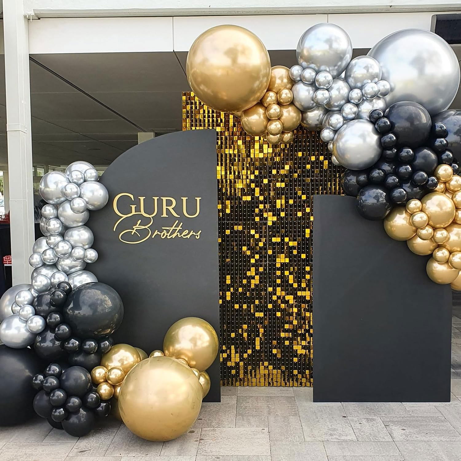 Set 10 Baloane din Latex Chrome, Flippy, Model Party, 13 cm, Silver, 1 g [6]