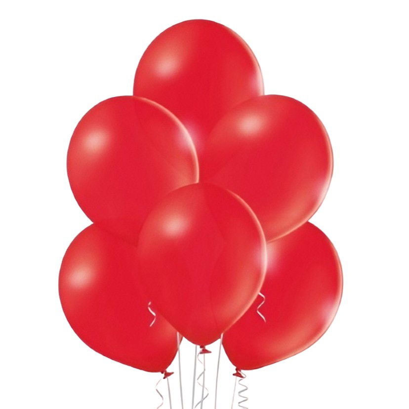 Petrecere - Set 10 Baloane din Latex, Flippy, Model Party, 13 cm, 1 g, Rosu