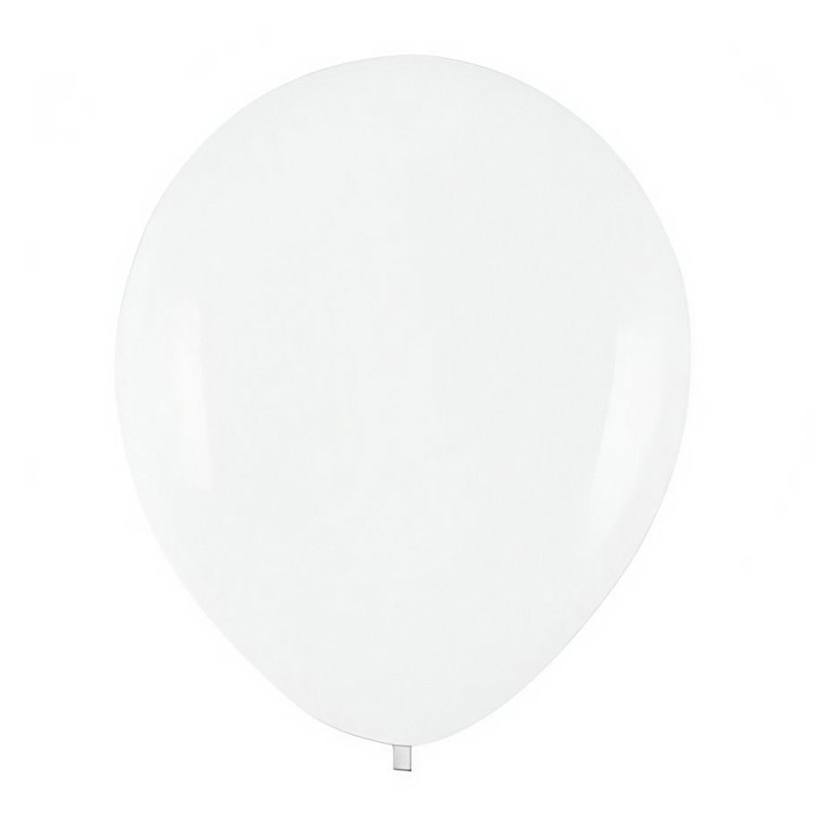 Baloane Latex - Set 10 Baloane din Latex, Flippy, Model Party, 13 cm, Albe, 2.2 g