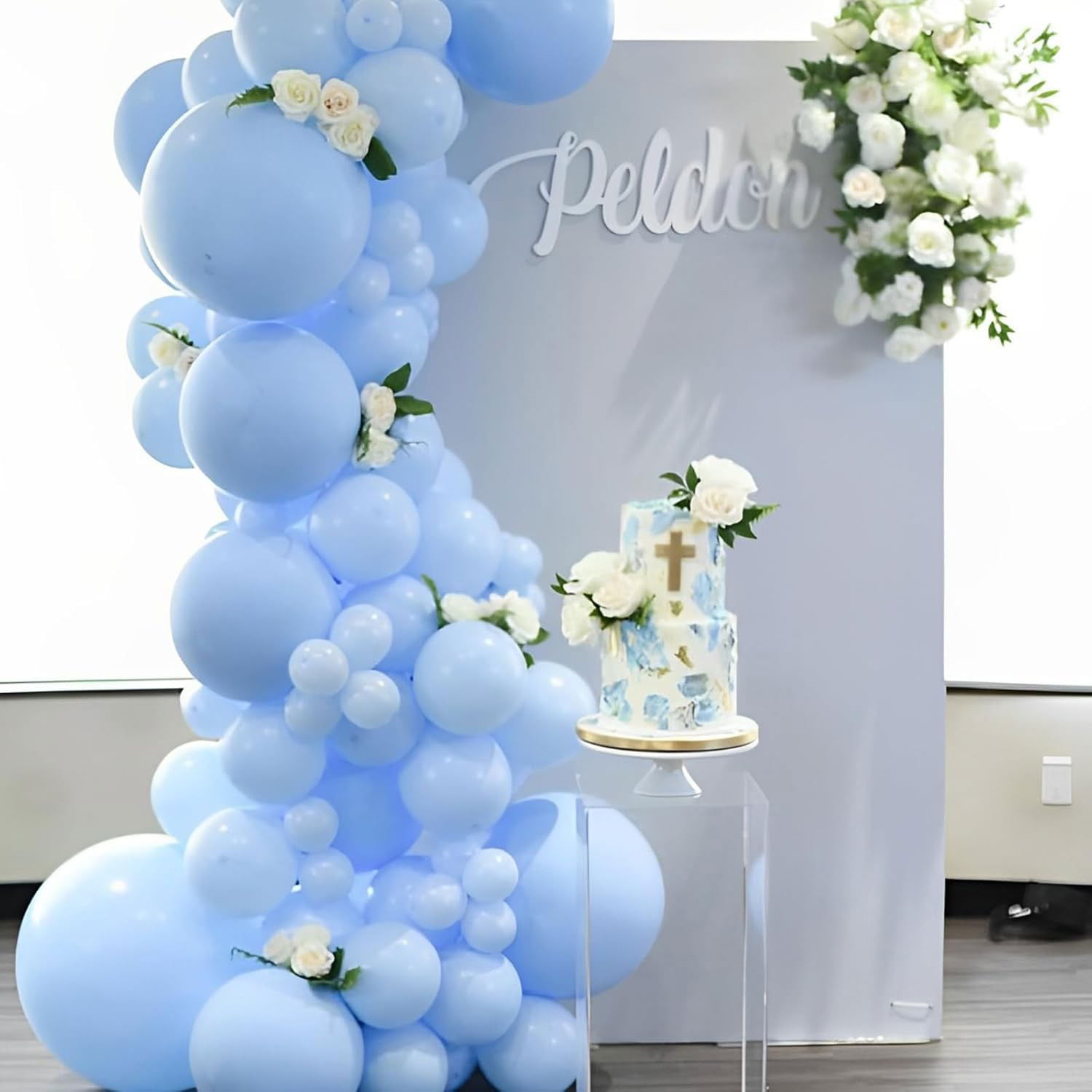 Set 10 Baloane din Latex, Flippy, Model Party, 13 cm, 1 g, Bleu [6]