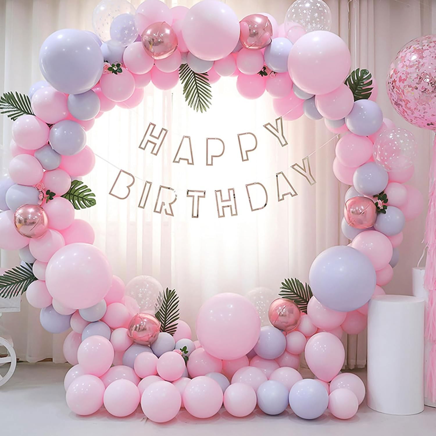 Set 10 Baloane din Latex, Flippy, Model Party, 13 cm, 1 g, Roz [3]