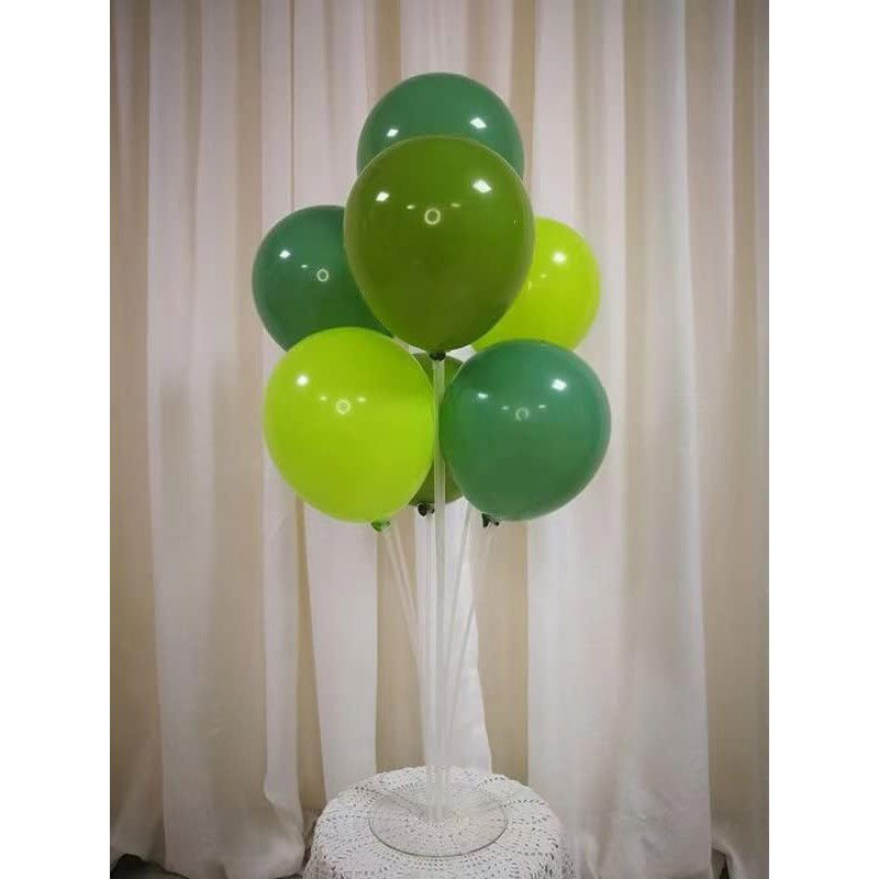 Set 10 Baloane din Latex, Flippy, Model Party, 30 cm, Verde Diferite Nuante, 2.8 g [9]