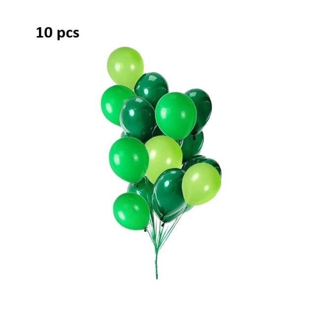 Set 10 Baloane din Latex, Flippy, Model Party, 30 cm, Verde Diferite Nuante, 2.8 g [11]