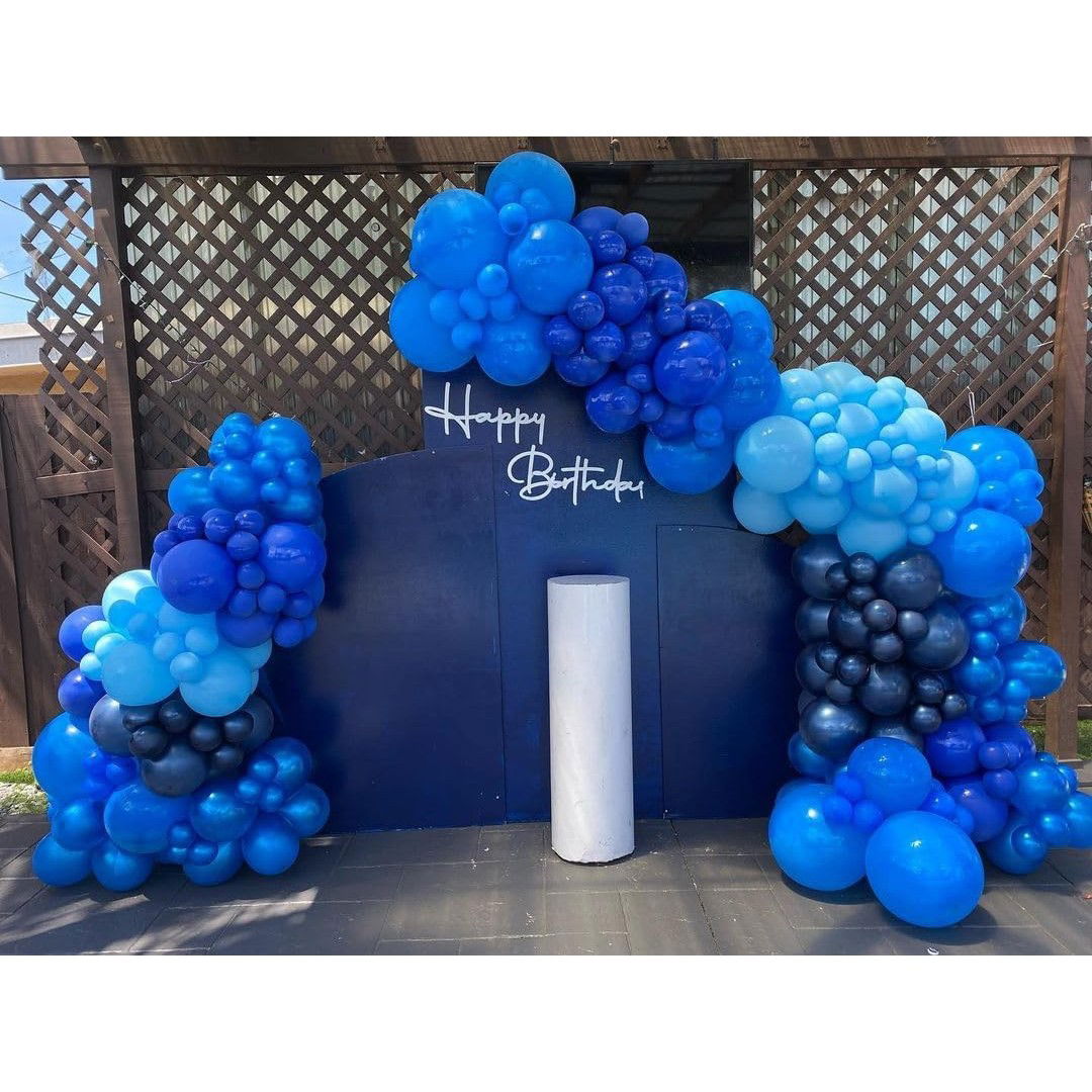 Set 10 Baloane din Latex, Flippy, Model Party, Albastru Diferite Nuante, 30 cm, 2.8 g [6]