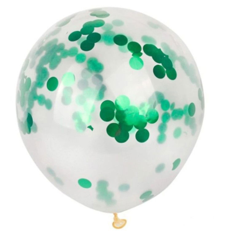 Set 10 Baloane din Latex, Flippy, Model Party Confetti, 5 x Confetti, 5 x Turcoaz, 25 cm, 2.2g [5]